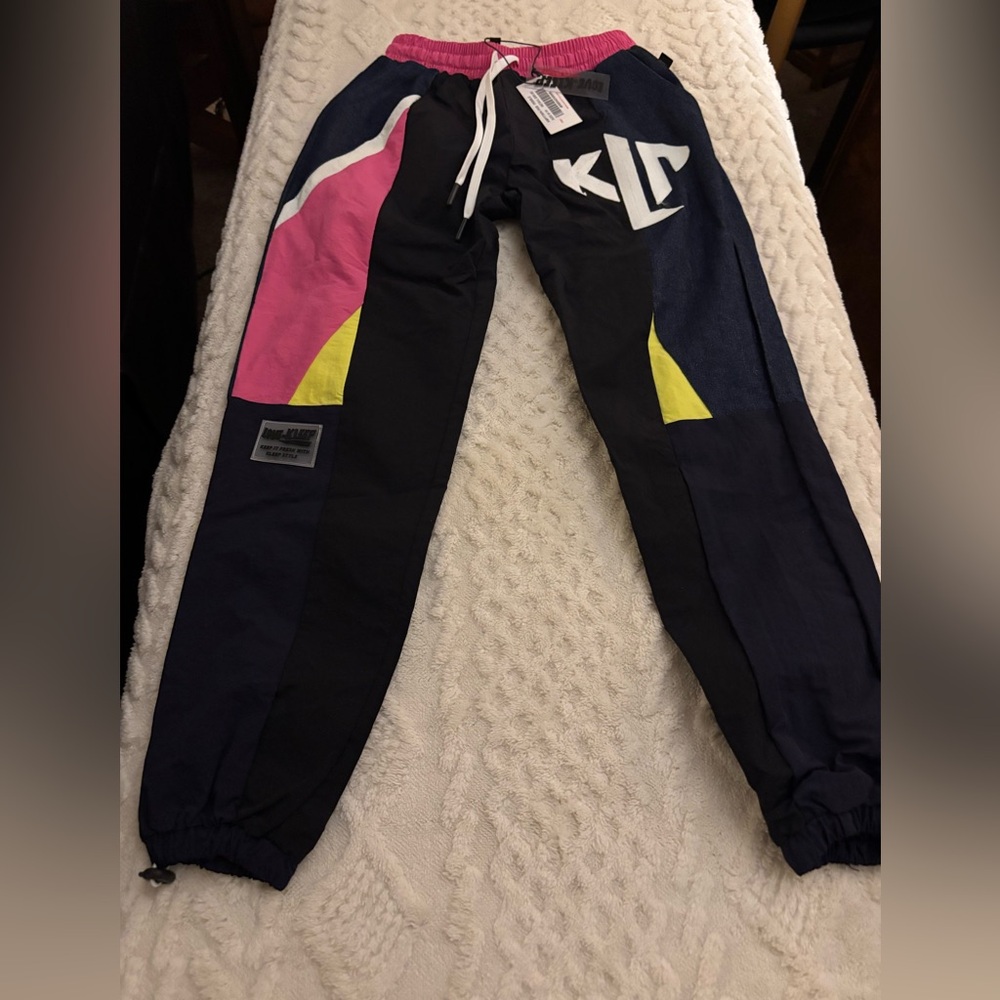 Kleep Style Kids Multicolor Joggers with Pink, Blue and Yellow Accents Unisex